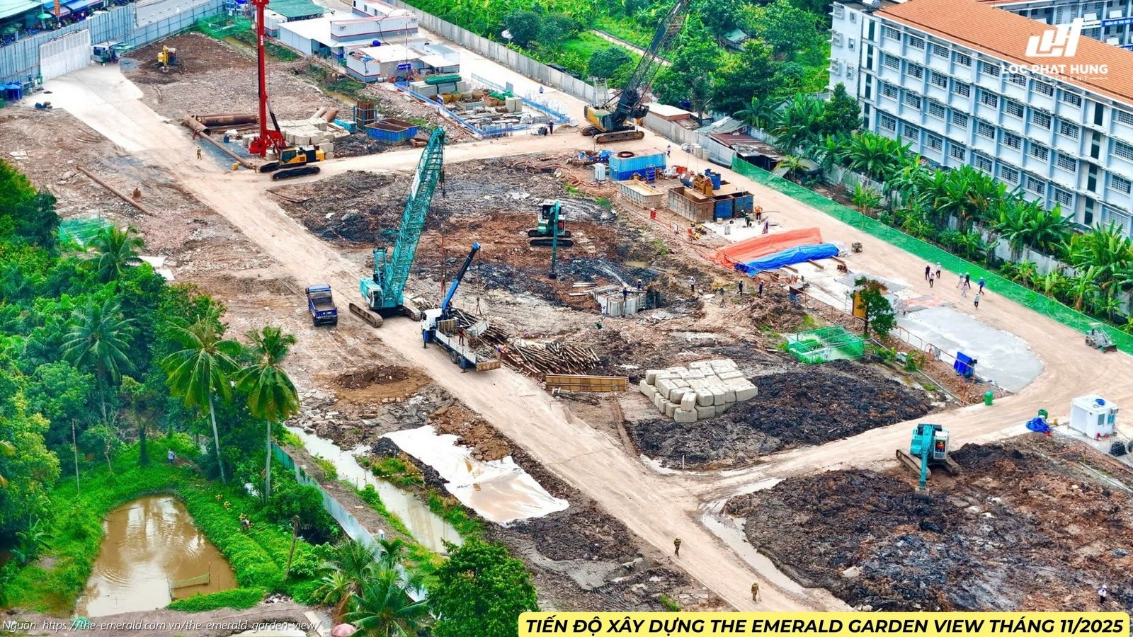 Tiến độ xây dựng dự án The Emerald Garden View tháng 11/2025