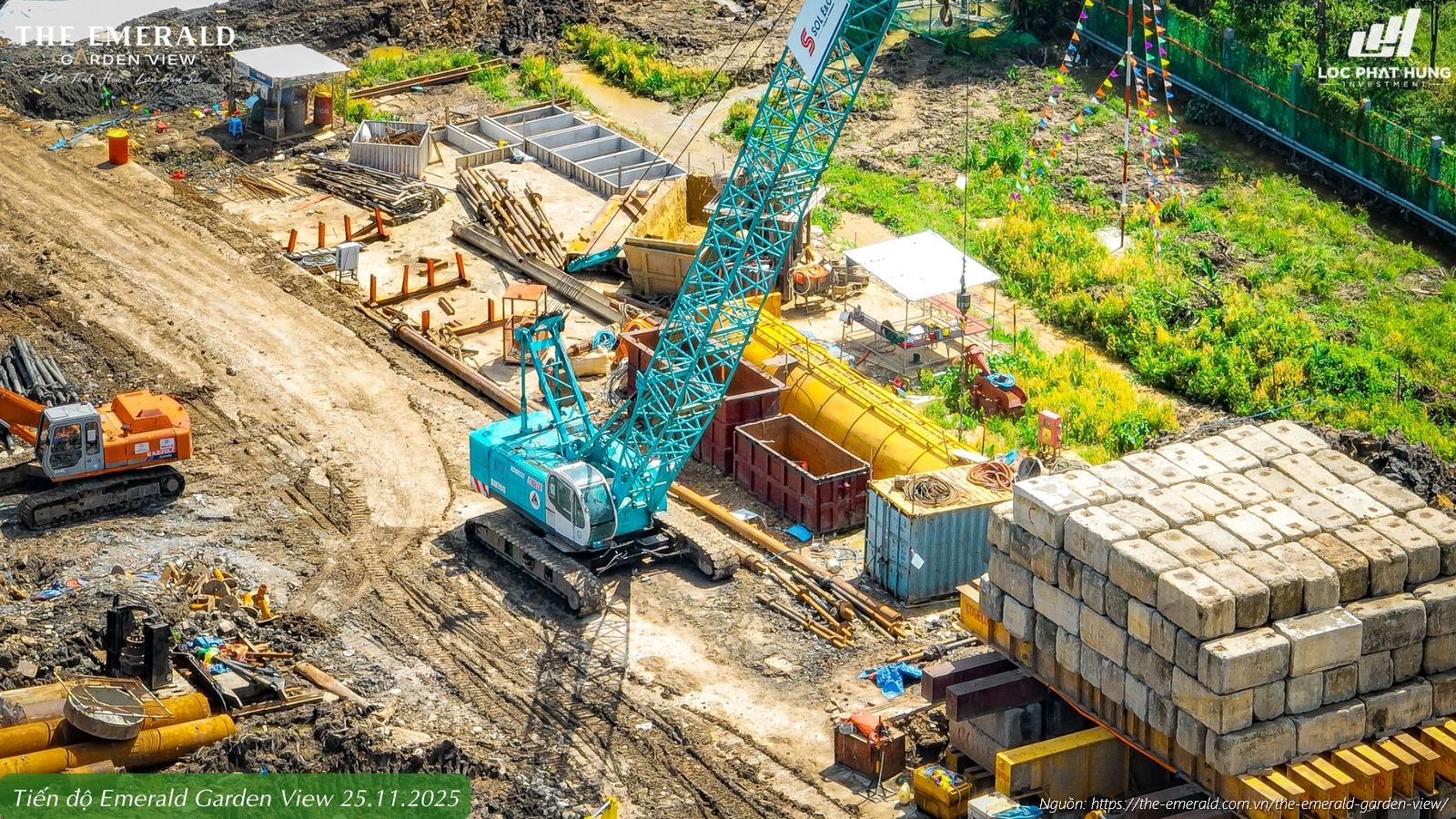 Tiến độ xây dựng The Emerald Garden View cập nhật mới nhất ngày 25/11/2025
