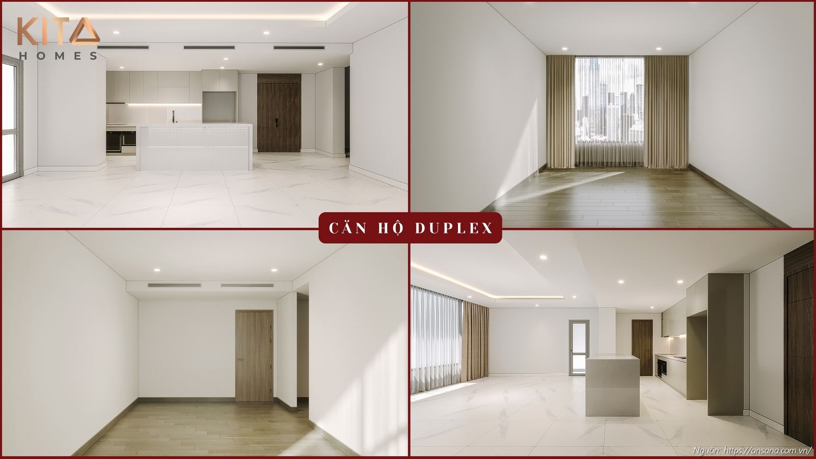 Nhà mẫu căn hộ Duplex thông tầng dự án Ansana By Kita Bình Tân mặt tiền Võ Văn Kiệt