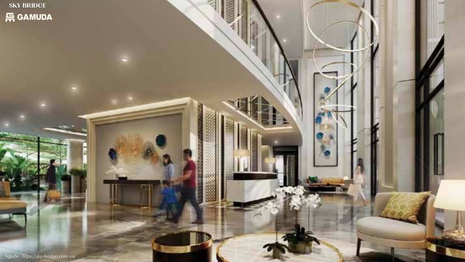 Sảnh đón Căn Hộ Sky Bridge Gamuda Land