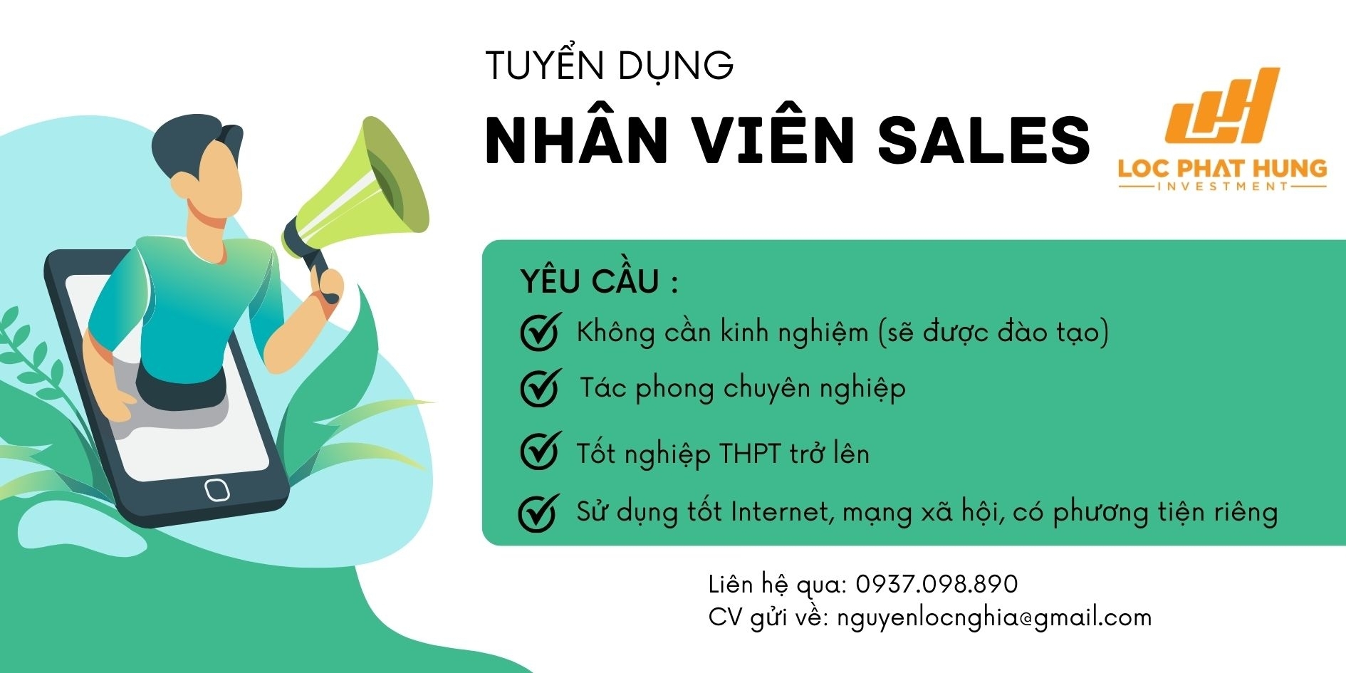 Tuyen Dung Loc Phat Hung 2 Thông tin Tuyển dụng Nhân viên Sales - Lộc Phát Hưng Investment