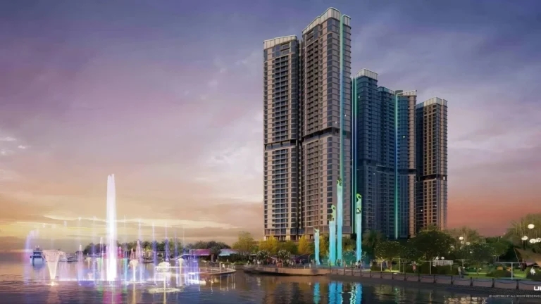 Vẻ đẹp rực rỡ về đêm của The Emerald River Park Lê Phong