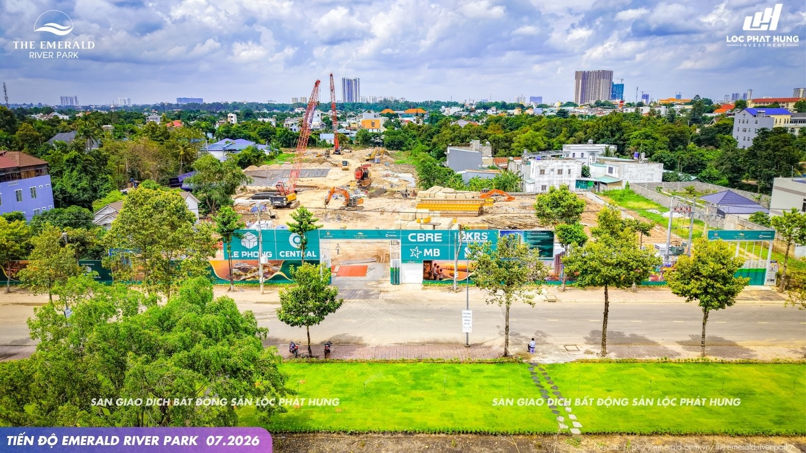 Tiến độ xây dựng dự án The Emerald River Park tháng 07/2026