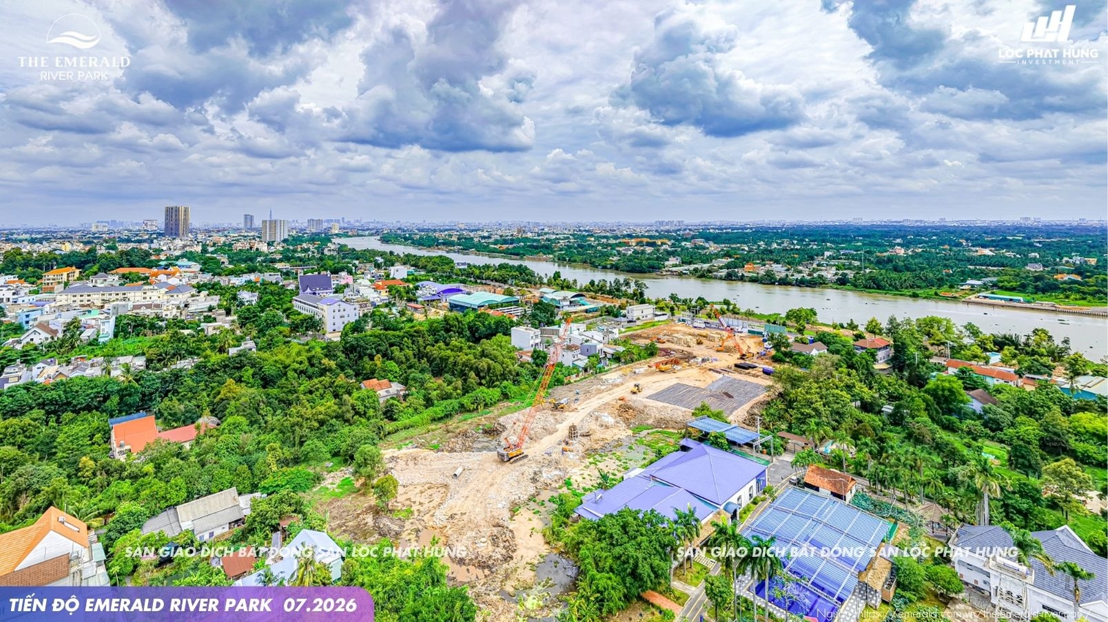 Tiến độ xây dựng dự án The Emerald River Park tháng 07/2026