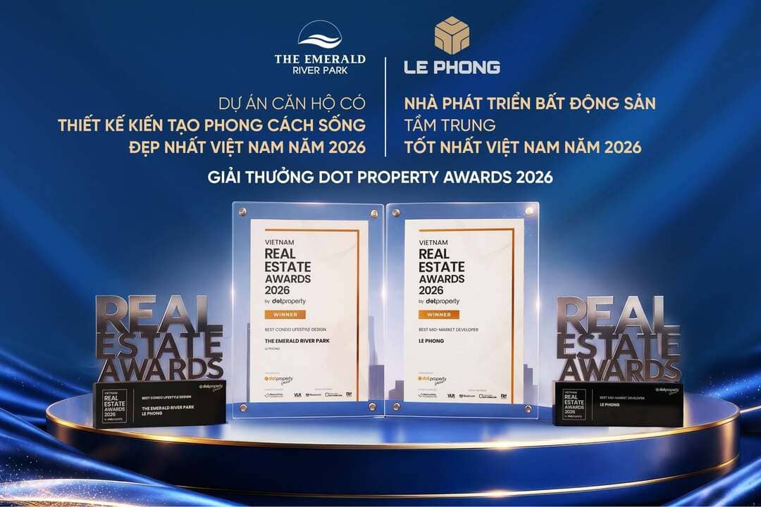 The Emerald River Park đạt giải thưởng thiết kế tại Dot Property Vietnam Awards 2026